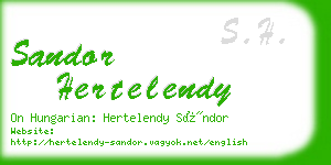 sandor hertelendy business card